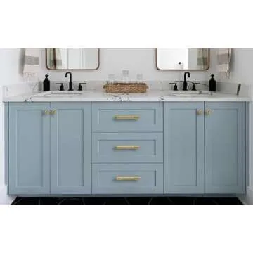 khtumeware 20 Pack Champagne Bronze Cabinet Knobs 1 Inch Single Hole Cabinet Handles Dresser Knobs Drawer Knobs and Pulls for Bathroom Cabinets.