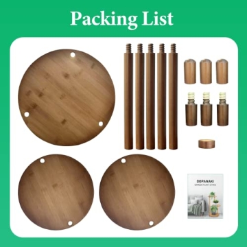 DOPANAKI Bamboo Plant Stand 3-Tier Indoor Outdoor Display