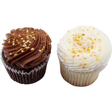 Hobbyland Edible Sprinkles (Metallic Gold Glitter Stars, 4.5g)