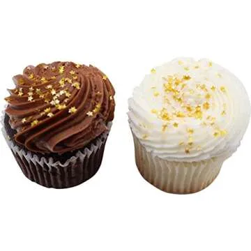 Hobbyland Edible Sprinkles (Metallic Gold Glitter Stars, 4.5g)