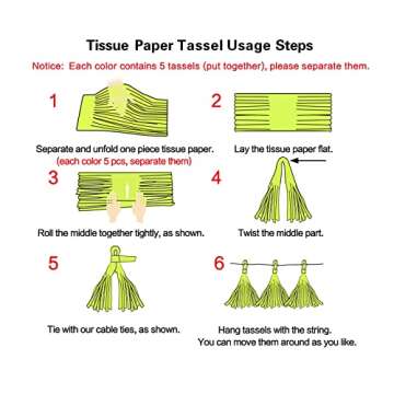 Black-Red Gold Tassel Garland for Party Decor