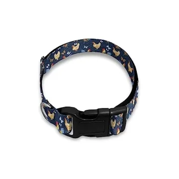 KEIAHUAN Adjustable Pet Bandana Collar - Funny Chicken Print for All Size Dogs