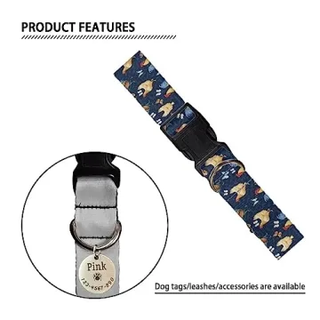 KEIAHUAN Adjustable Funny Chicken Print Dog Collar
