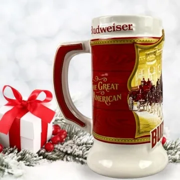 Limited Edition Budweiser Clydesdale Holiday Stein
