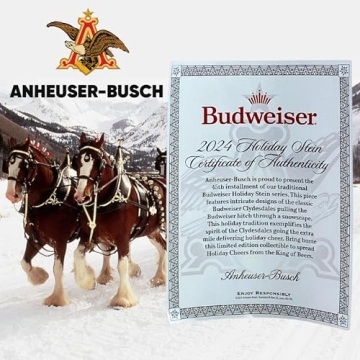 Limited Edition Budweiser Clydesdale Holiday Stein