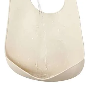 PandaEar 3 Pack Waterproof Silicone Baby Bibs| Super Thin Light Weight for Babies & Toddlers| Adjustable Soft Silicone Feeding Bibs with Food Catcher Pocket, Unisex, Non Messy