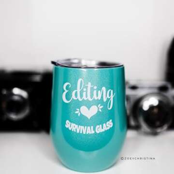 Funny Photography Gifts for Women Editor Editing Gifts for Her Photographer Accessories wine Glass tumbler coffee mug 0251