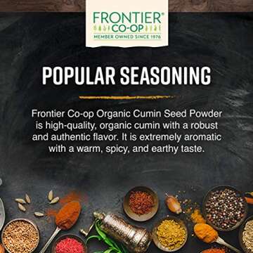Frontier Co-op Organic Ground Cumin Seed 5.61oz Cumin Powder