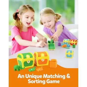 Coogam Alphabet Learning Toys for Toddlers, 26pcs Surprise Letters Treasure Locks with Keys, Uppercase Lowercase ABC Matching Color Sorting Game, Montessori Fine Motor Skill Gift for 3 4 5 Year Old