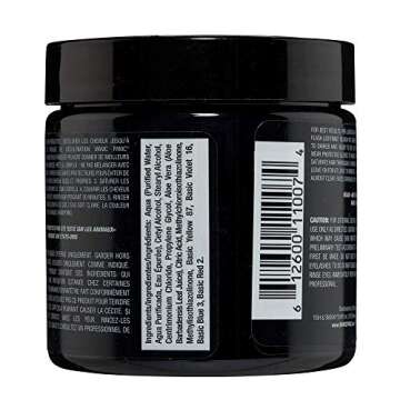 MANIC PANIC Raven Black Hair Dye - Classic High Voltage - Semi Permanent Cool-toned Black Hair Color...