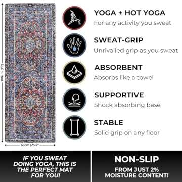 Plyopic All In One Yoga Mat | Eco-Friendly Natural Rubber With Sweat Grip