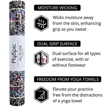 Plyopic All In One Yoga Mat | Luxury Sweat-Grip Design