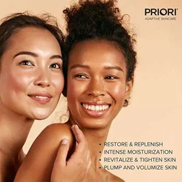 PRIORI Skincare Hydrofill Face Mask for Intense Hydration, AHA Lactic Acid, Caffeine, Vitamin C, E, A, Fragrance Free Skincare Treatment Dermatologist Tested, Overnight Sleeping Facial 4 fl oz