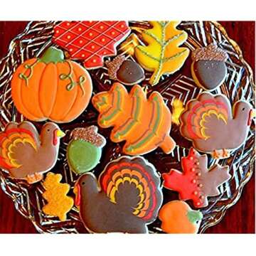 Fall Thanksgiving Cookie Cutters Set - 8 Fun Shapes for Baking