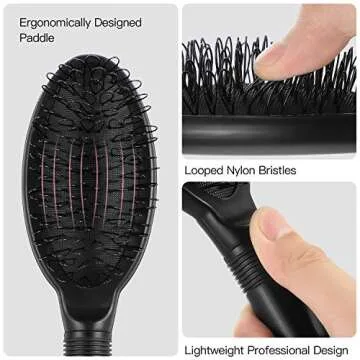 2-Piece Loop Wig Brush Set for Hair Extensions and Wigs