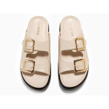Coutgo Women’s Comfortable Platform Sandals with Arch Support