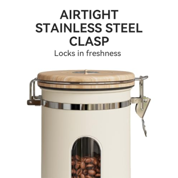 Veken Airtight Coffee Canister with Scoop and Date Tracker