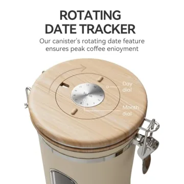Veken Airtight Coffee Canister with Scoop and Date Tracker