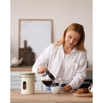 Veken Airtight Coffee Canister with Scoop and Date Tracker