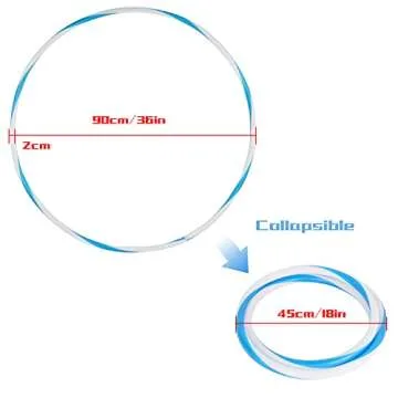 36in LED Hoop Dance Exercise Light Up Hoop for Kids Adults Children, Fitness Equipment Weight Loss Auto Color Changing Strobe Glow Light, 90cm Hoop Hooper(2 AA Batteries are Needed. Not Included)