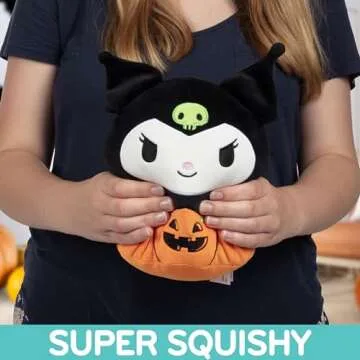 Squishmallows Original 8-Inch Kuromi Pumpkin - Official Jazwares Plush - Collectible Soft & Squishy Sanrio Stuffed Animal Toy - Gift for Kids, Girls & Boys