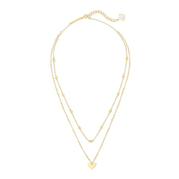 Kendra Scott Ari Heart Necklace in 14k Gold-Plated Brass