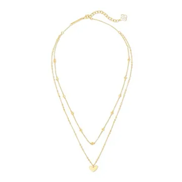 Kendra Scott Ari Heart Necklace in 14k Gold-Plated Brass