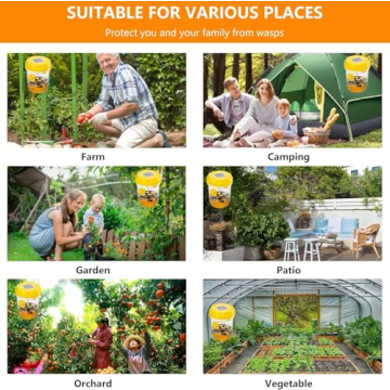Eco-Friendly Wasp Traps - 3 Pack for Outdoor Use