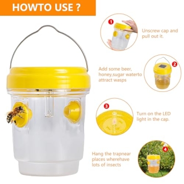 Eco-Friendly Wasp Traps - 3 Pack for Outdoor Use