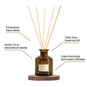 PRISTINE Casa Particular/Inspired by Wyndham Reed Diffuser for Home | Rich Blend of Tobacco Leaves, Sweetness of Guava Reed Diffuser Set, Oil & Reed Diffuser Sticks | Home & Office Decor