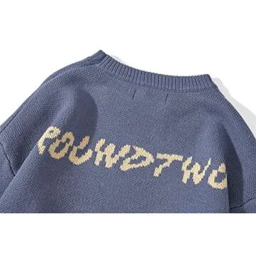 Oversized Y2K Grunge Knitted Pullover for Trendy Style