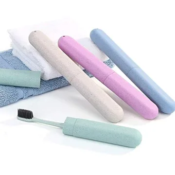 Hooqict 4 Pack Colorful Travel Toothbrush Cases