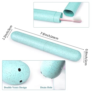 Hooqict 4 Pack Colorful Travel Toothbrush Cases