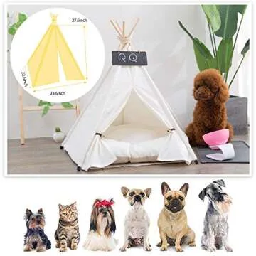 Cozy Pet Teepee for Dogs and Cats - Indoor Outdoor