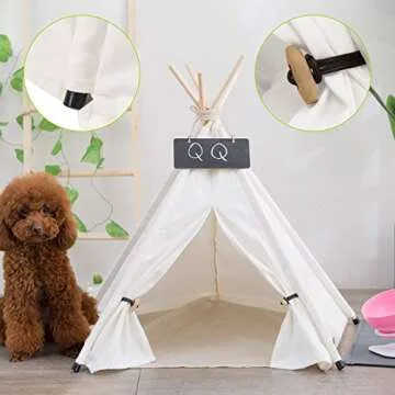 Cozy Pet Teepee for Dogs and Cats - Indoor Outdoor
