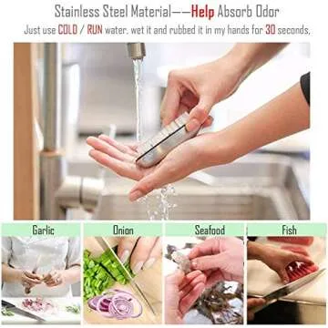 Hand and Nail Brush cleaner,Stainless Steel Soap, fingernail toe Cleaning Scrubbing Brushes & Help Eliminating Smells Absorb Odor (1 PCS)