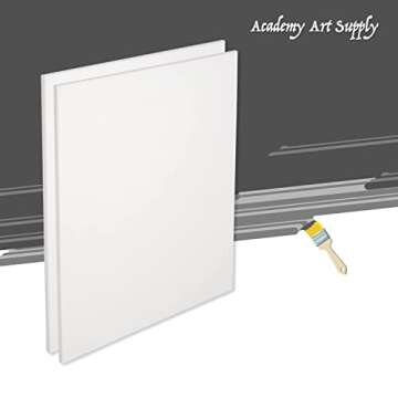 Academy Art Supply Stretched Canvases 18 x 24 inch - 100% Cotton Artist Blank Canvas for Painting, Pre-gessoed, Primed, Acid-Free Canvases, Perfect for Acrylic and Oil Painting, Pack of 4