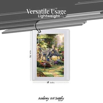 Academy Art Supply Stretched Canvases 18 x 24 inch - 100% Cotton Artist Blank Canvas for Painting, Pre-gessoed, Primed, Acid-Free Canvases, Perfect for Acrylic and Oil Painting, Pack of 4