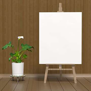 Academy Art Supply Stretched Canvases 18 x 24 inch - 100% Cotton Artist Blank Canvas for Painting, Pre-gessoed, Primed, Acid-Free Canvases, Perfect for Acrylic and Oil Painting, Pack of 4