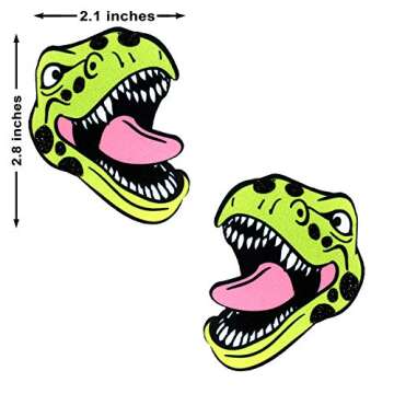 Neva Nude Sexy Trexy T Rex Dinosaur Nipztix Pasties Nipple Covers for Festivals, Raves, Parties, Lingerie and More, Medical Grade Adhesive, Waterproof and Sweatproof, Made in USA