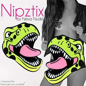 Neva Nude Sexy Trexy T Rex Nipztix Pasties for Festivals
