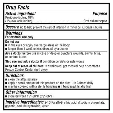 Amazon Basics First Aid Antiseptic with Povidone Iodine