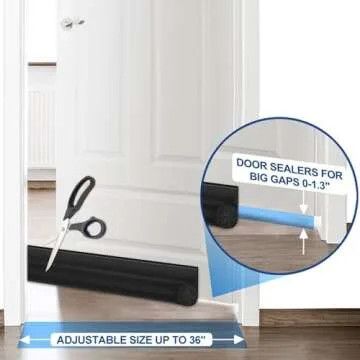 MAXTID Adjustable Door Draft Stopper for Energy Savings