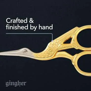 Gingher Stork Embroidery Scissors for Precision Cutting
