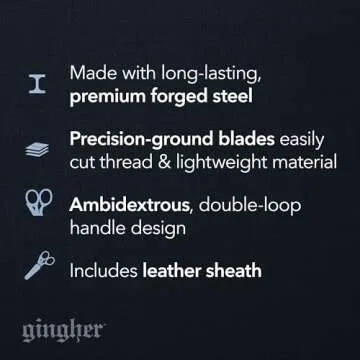 Gingher Stork Embroidery Scissors for Precision Cutting