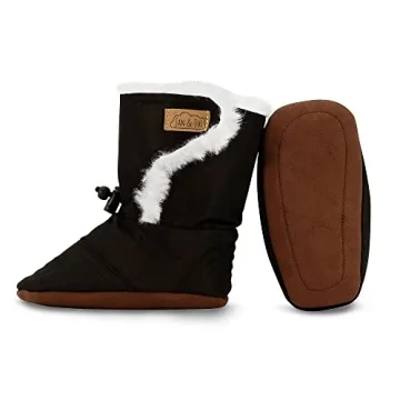 JAN & JUL Cozy Toddler Winter Booties in Black