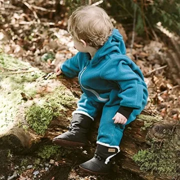JAN & JUL Cozy Toddler Winter Booties in Black