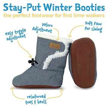 JAN & JUL Cozy Toddler Winter Booties in Black