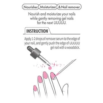 UUUUU. Magical Serum Remover+, Non-Toxic Semi Cured Gel Nail Remover, Odorless and Nourishing Formula for Quick Gel Nail Removal
