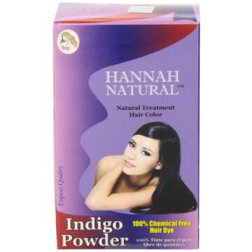 Hannah Natural 100% Pure Indigo Powder for Hair Dye, 100 Gram